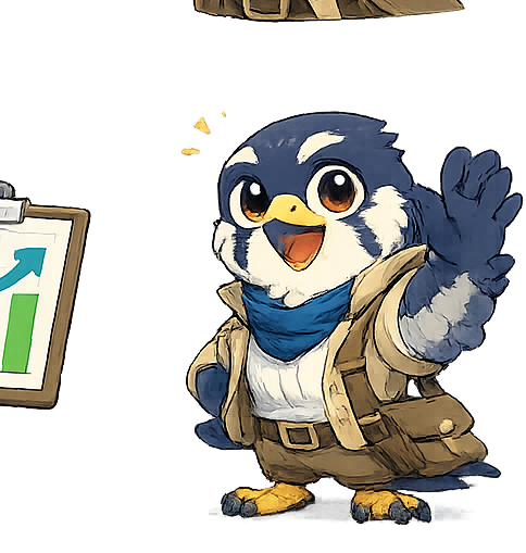 SEO Revue mascot — waving